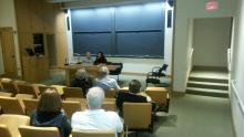 "Egypt Between Fact and Fiction" view of lecture hall.
